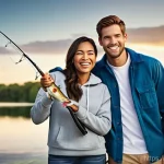 낚시터 데이트 - **Prompt 1: Cheerful Indoor Fishing Date**
    "A young, diverse couple, both in their late 20s, ful...