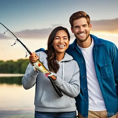 Home 29 낚시터 데이트 - **Prompt 1: Cheerful Indoor Fishing Date**
"A young, diverse couple, both in their late 20s, ful...